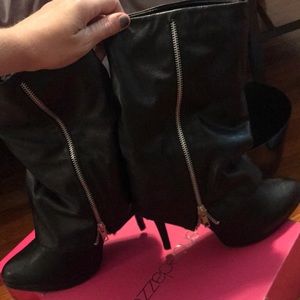 Faux leather boots from Shoedazzle